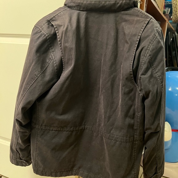 Black Military Field Jacket with Utility Style and Relaxed Fit - Picture 6 of 6